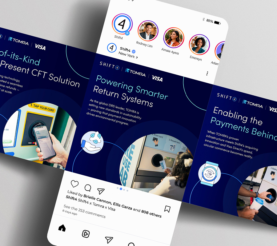 Shift4 x Visa x TOMRA Social Media Campaign